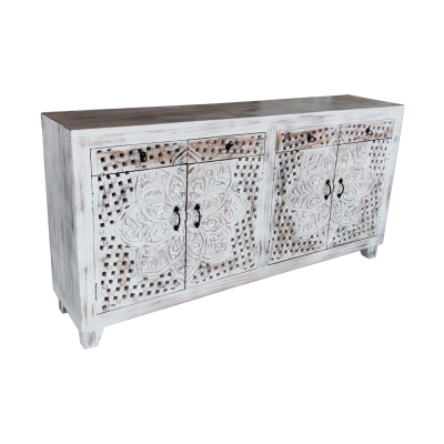 Wooden Carved 4 Door 4 Drawer  Sideboard