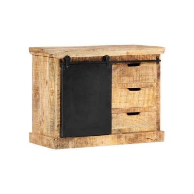 Iron & Mango Wood Small Cabinet