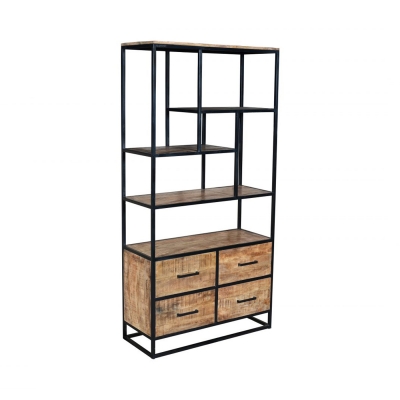Iron & Mango Wood  Drawer Cabinet