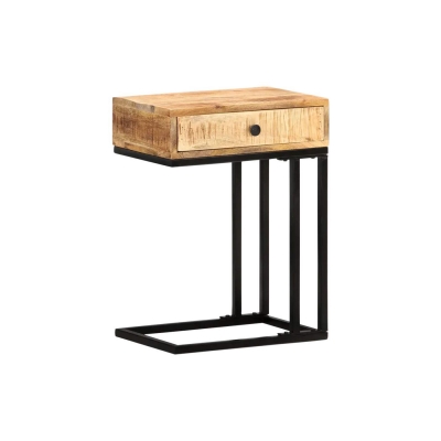 Iron & Mango Wood End Table