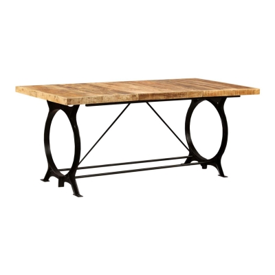 Cast Iron & Mango Wood Dining Table